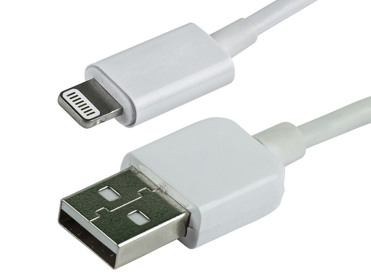 WholesaleCables 12718 3ft white Apple MFi Certified Lightning to USB Charge/Sync