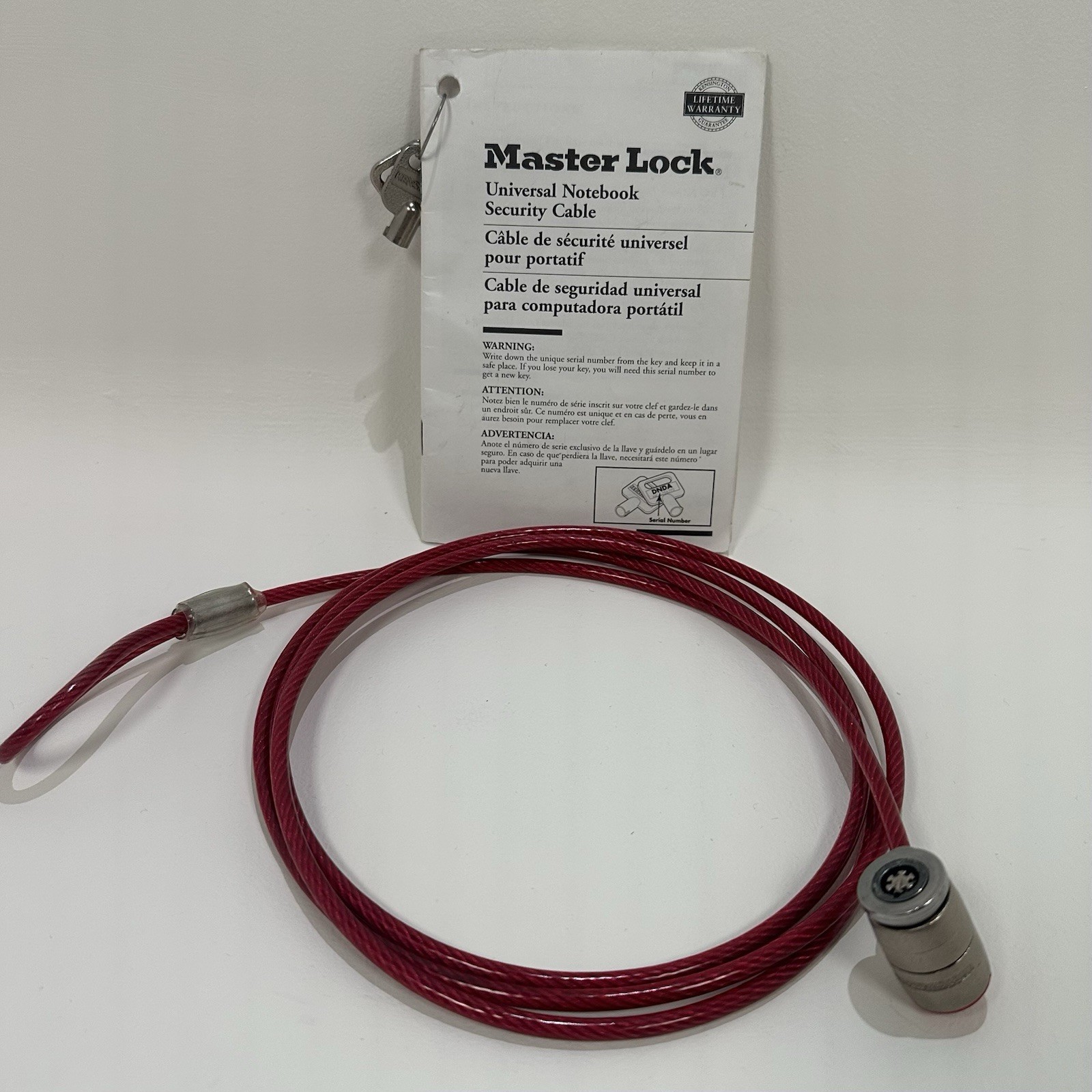 ✅New MASTER LOCK  Universal Notebook Security Cable #64032 Anti Thef Laptop PC