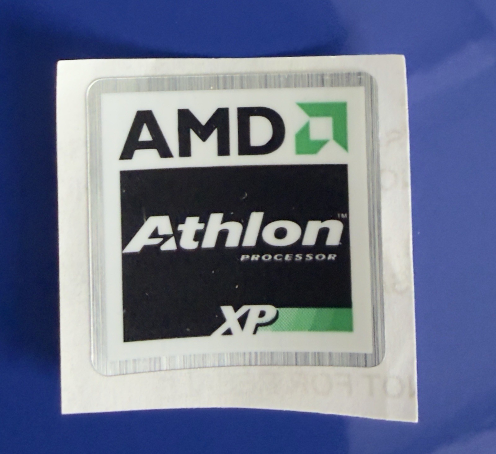 AMD Athlon XP Processor Computer Case Badge FLAT Foil Sticker Retro PC