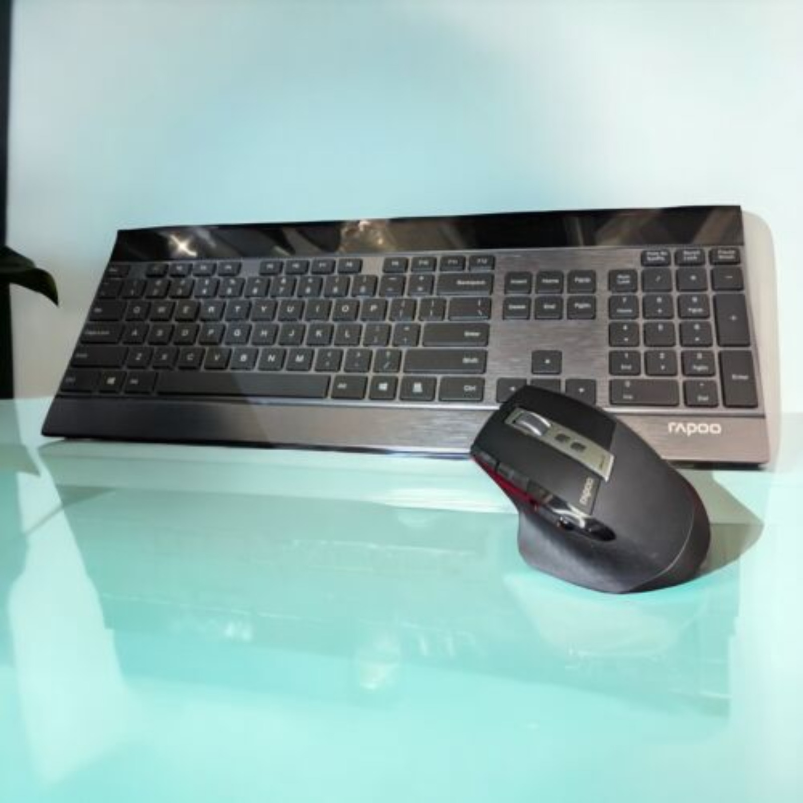 RAPOO 9900M Keyboard and Mouse Bluetooth 3 Device Multi Mode Wireless Ultra Slim