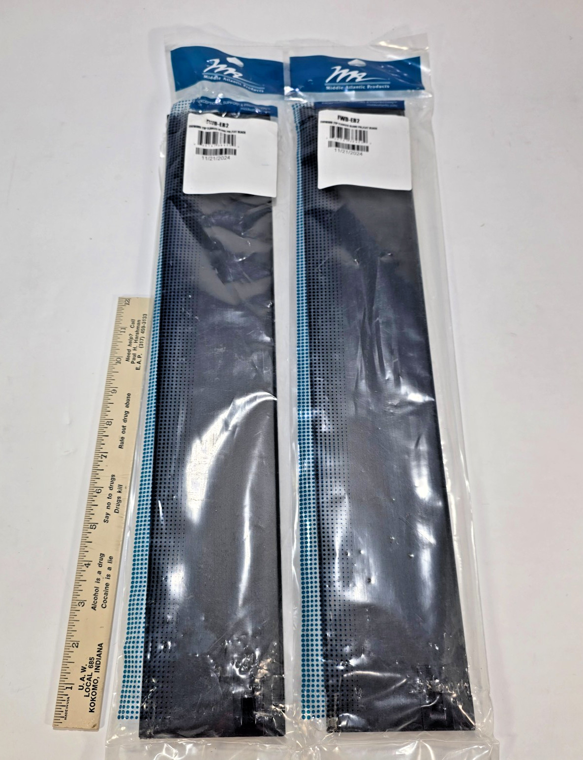 Lot of 2 Middle Atlantic FWD-EB2 2RU Forward Tool-Less Blank Rack Panels New
