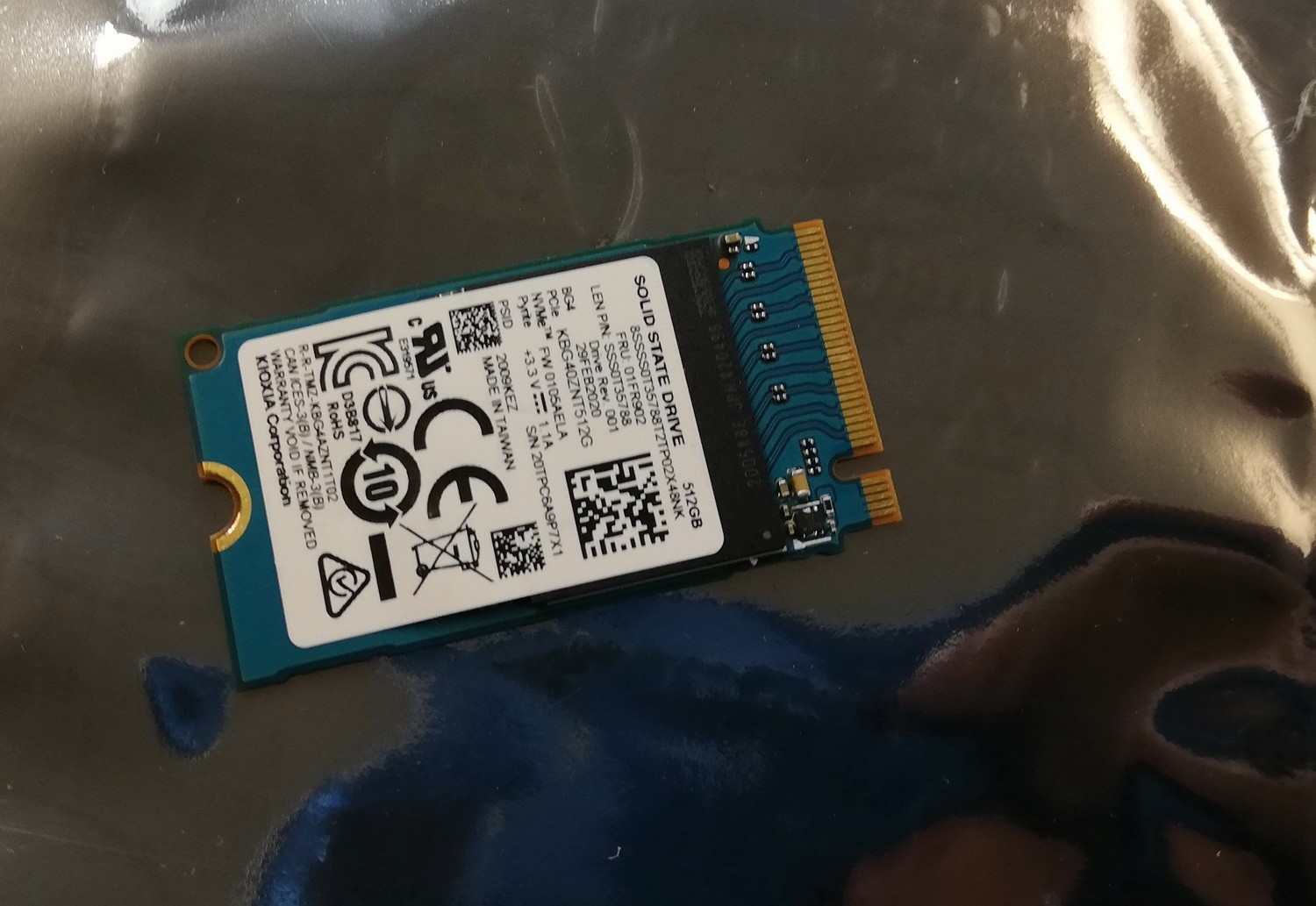 TOSHIBA BG4 512GB SSD Solid State Drive M.2 PCIe 2242 KBG40ZNT512G 01FR902