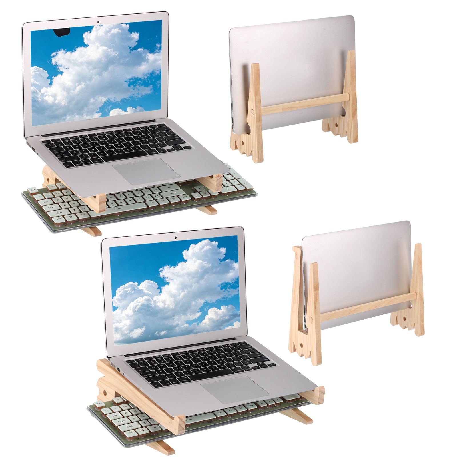 2 Pack Dual-Use Sturdy Vertical Laptop Holder, Koi-shaped