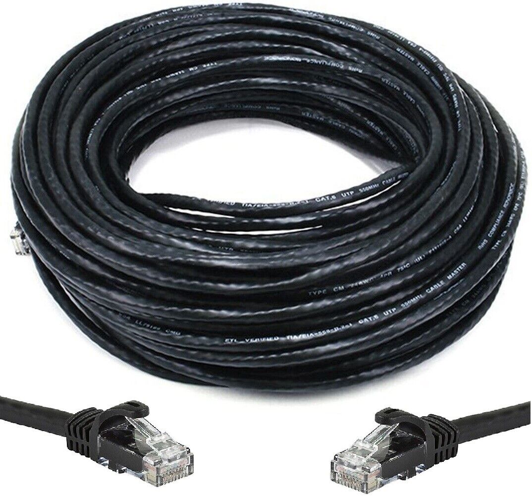 200 FT CAT6 Outdoor Waterproof Direct Burial UV Resistant Ethernet Network Cable