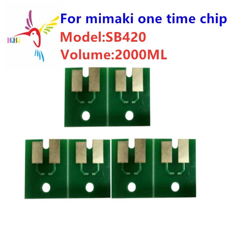 4PC/SET One Time Use Chip SB420 For Mimaki TX300P-1800 TX300P-1800B 2000ML