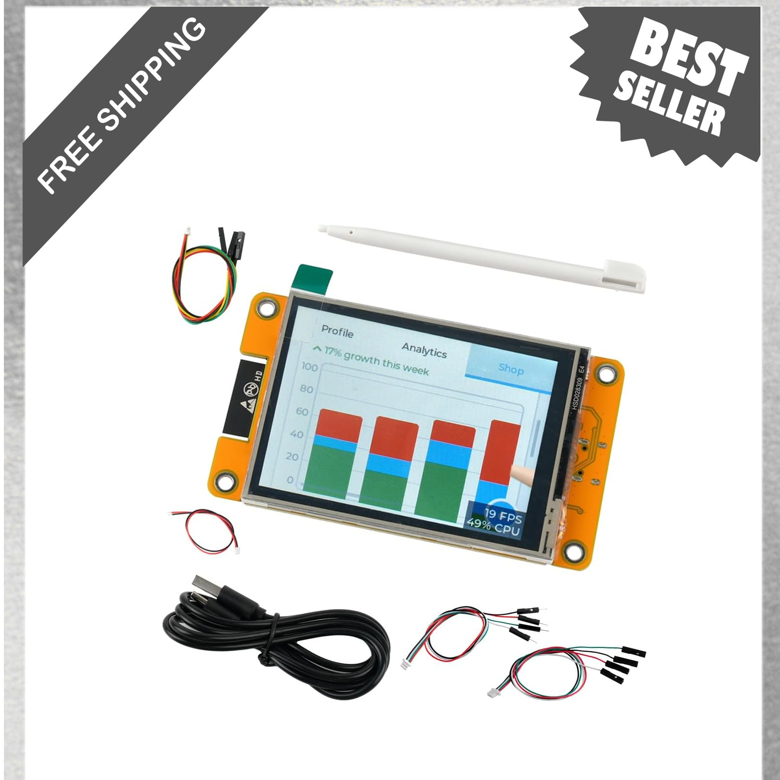 2.8 Inch ESP32 SPI Display Resistive Touchscreen TFT LCD E32R28T Development