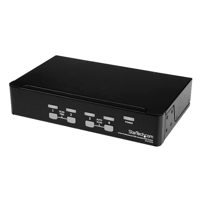 StarTech 4 Port 1U Rackmount USB PS/2 KVM Switch with OSD