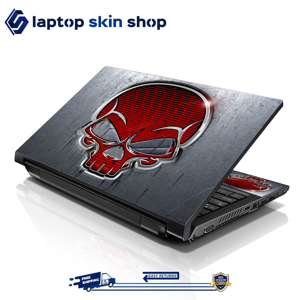 Laptop Skin Sticker Decal Cover for Notebook Macbook Asus Red Skull 13-16 inch