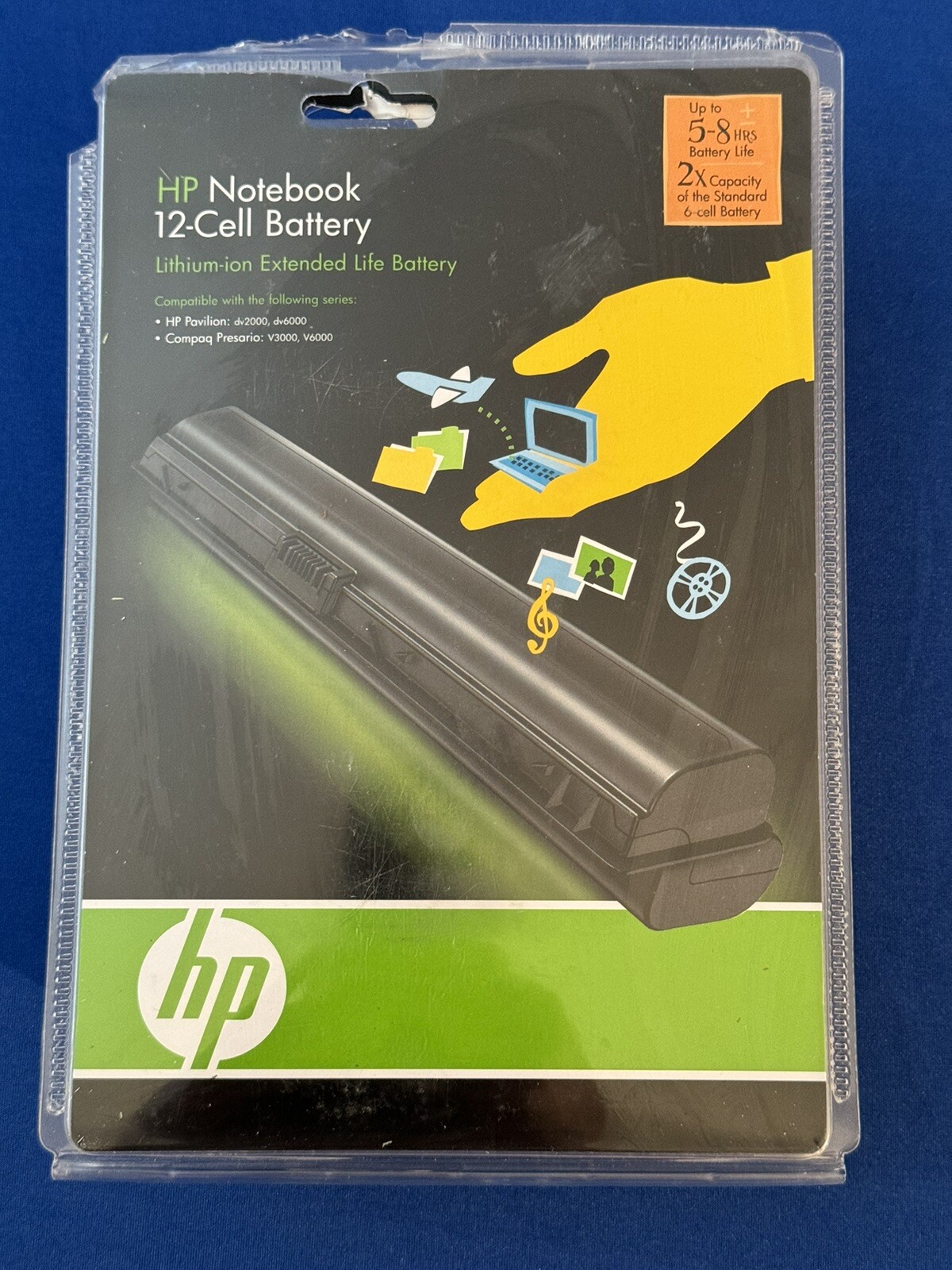 Genuine HP notebook 12-Cell Battery Lithium-Ion Extended Life EV089AA pavilion