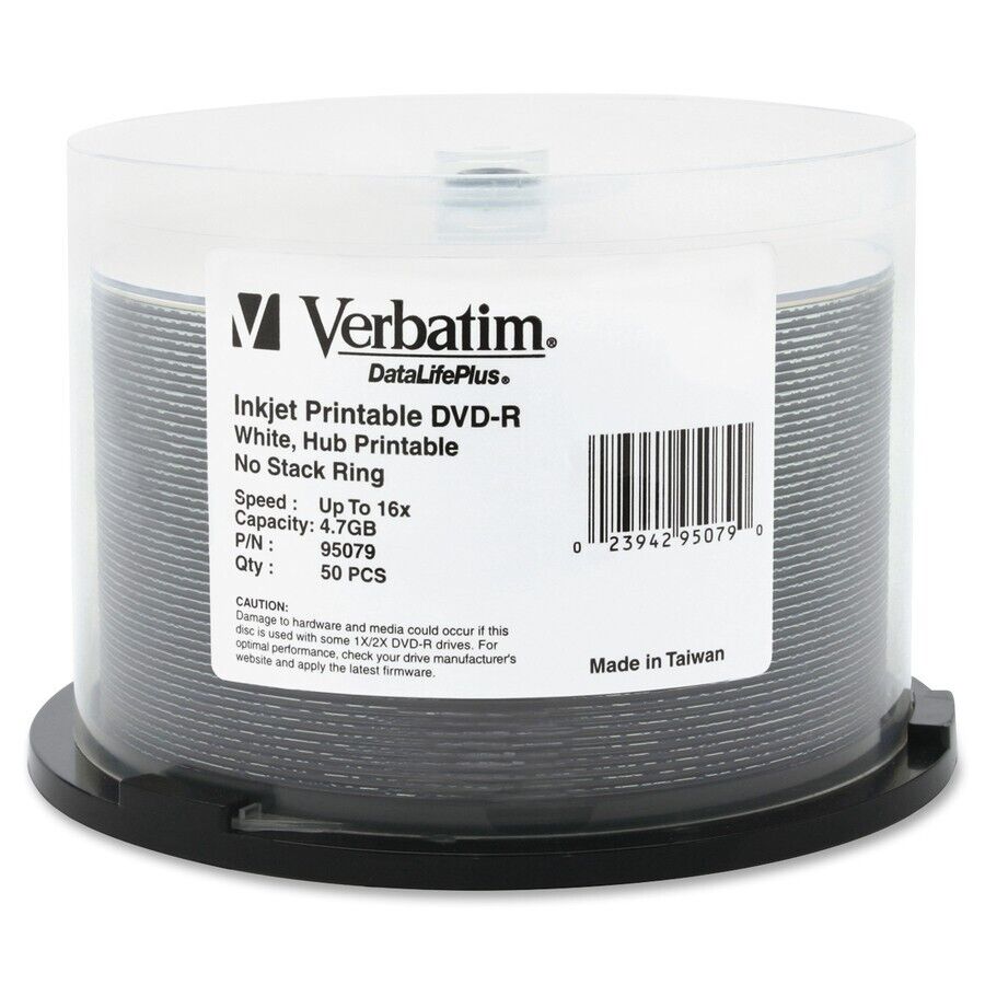 Verbatim -95079 - DVD-R DataLife Plus Recordable Media - 50 Pcs.