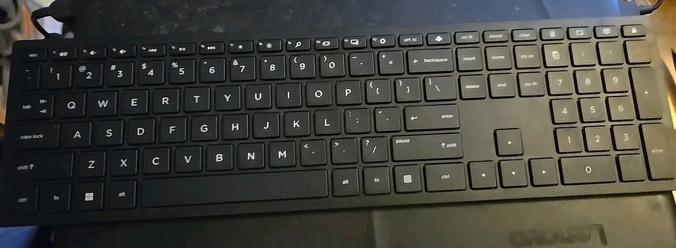 HP TPC-L001K Black Standard QWERTY Wireless Slim Keyboard No USB Receiver