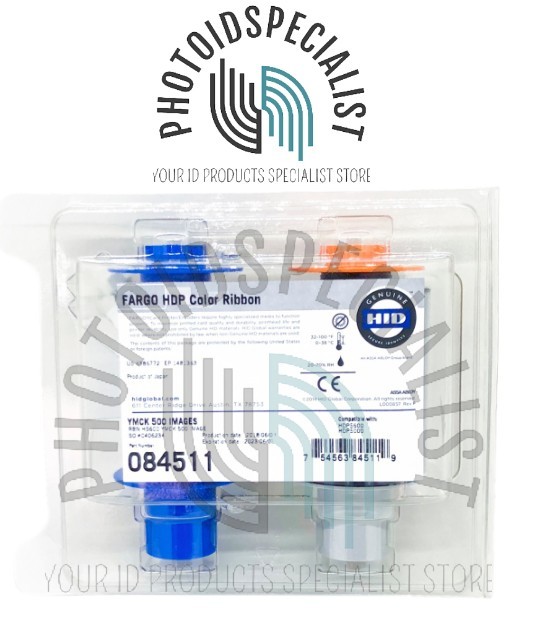 New Fargo 84511 YMCK Full Color Ribbon with Resin - 500 Prints - replaces 84051