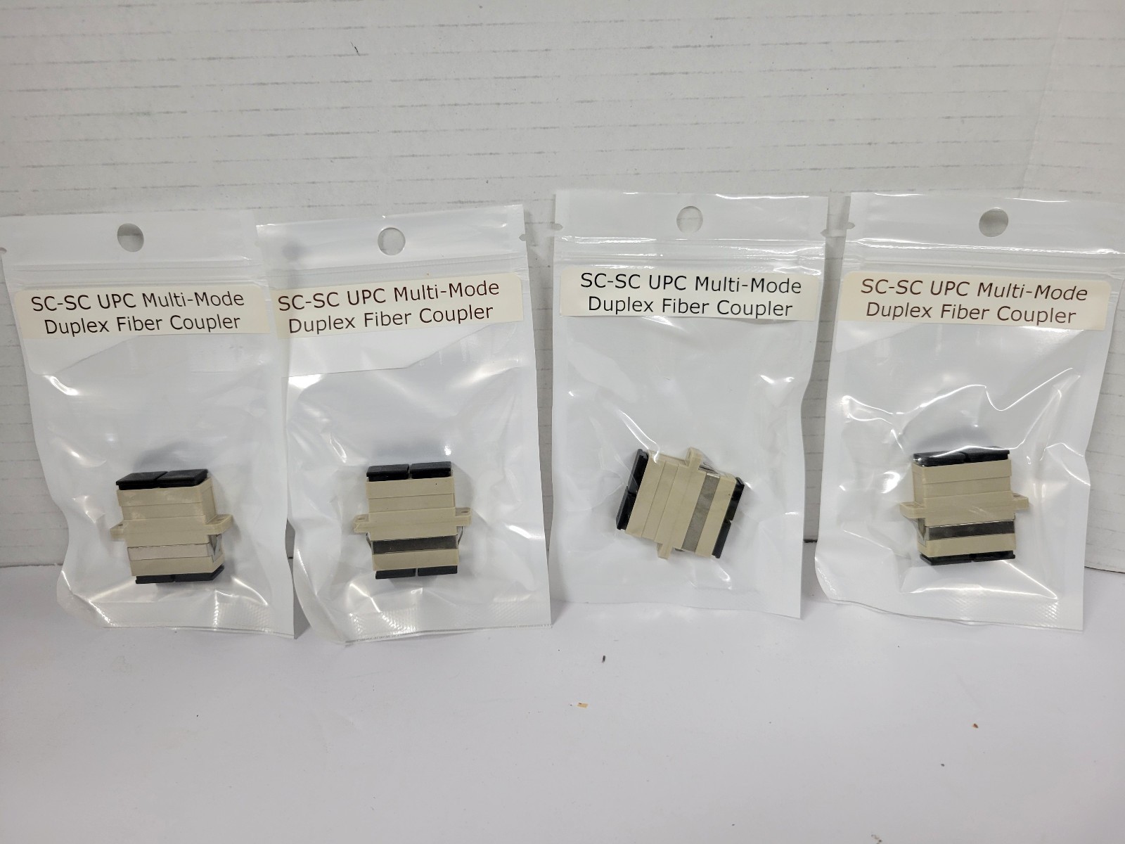 Lot of 4 SC to SC UPC Multi-mode Duplex Fiber Optic Adapter