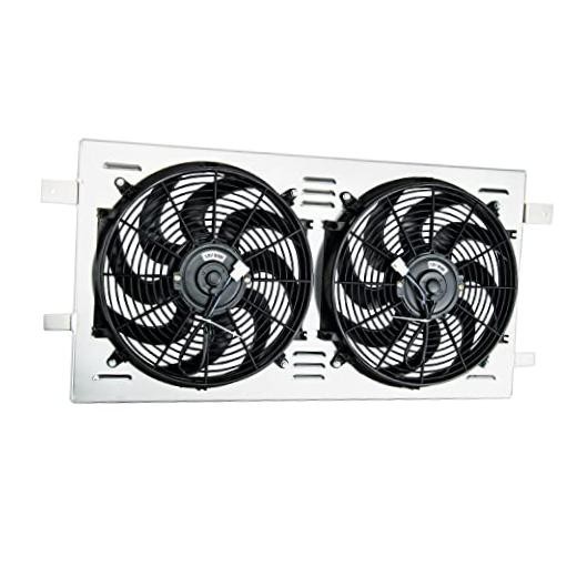 Aluminum Radiator Shroud Electric 90W Fan for 1999-2004 Ford F150 F250 F350