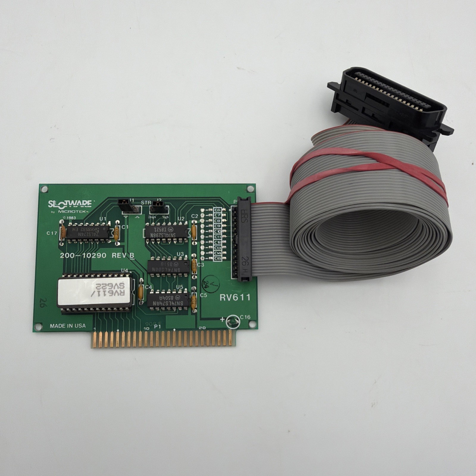 Microtek Slotware Parallel Printer Interface Card Apple II IIe 200-10290 Rev B