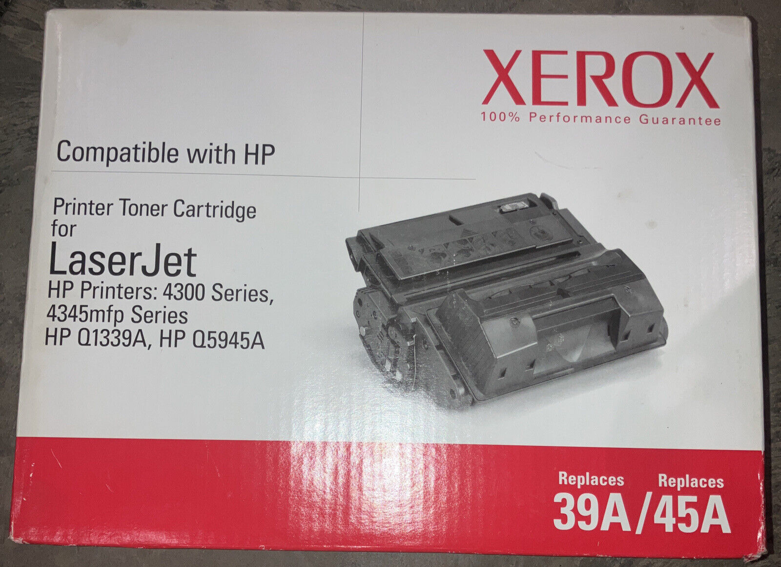 Genuine Xerox Black Toner Cartridge HP 4300 4345 Printer Replaces Q1339A Q5945A