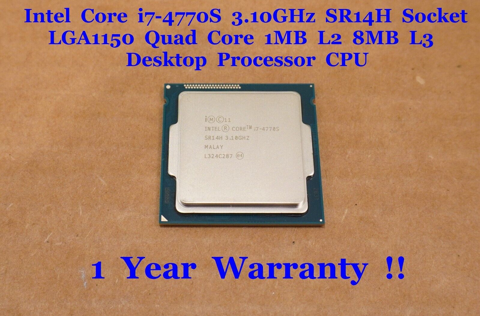 Intel Core i7-4770S 3.10GHz SR14H Socket LGA1150 Quad Core Desktop Processor CPU