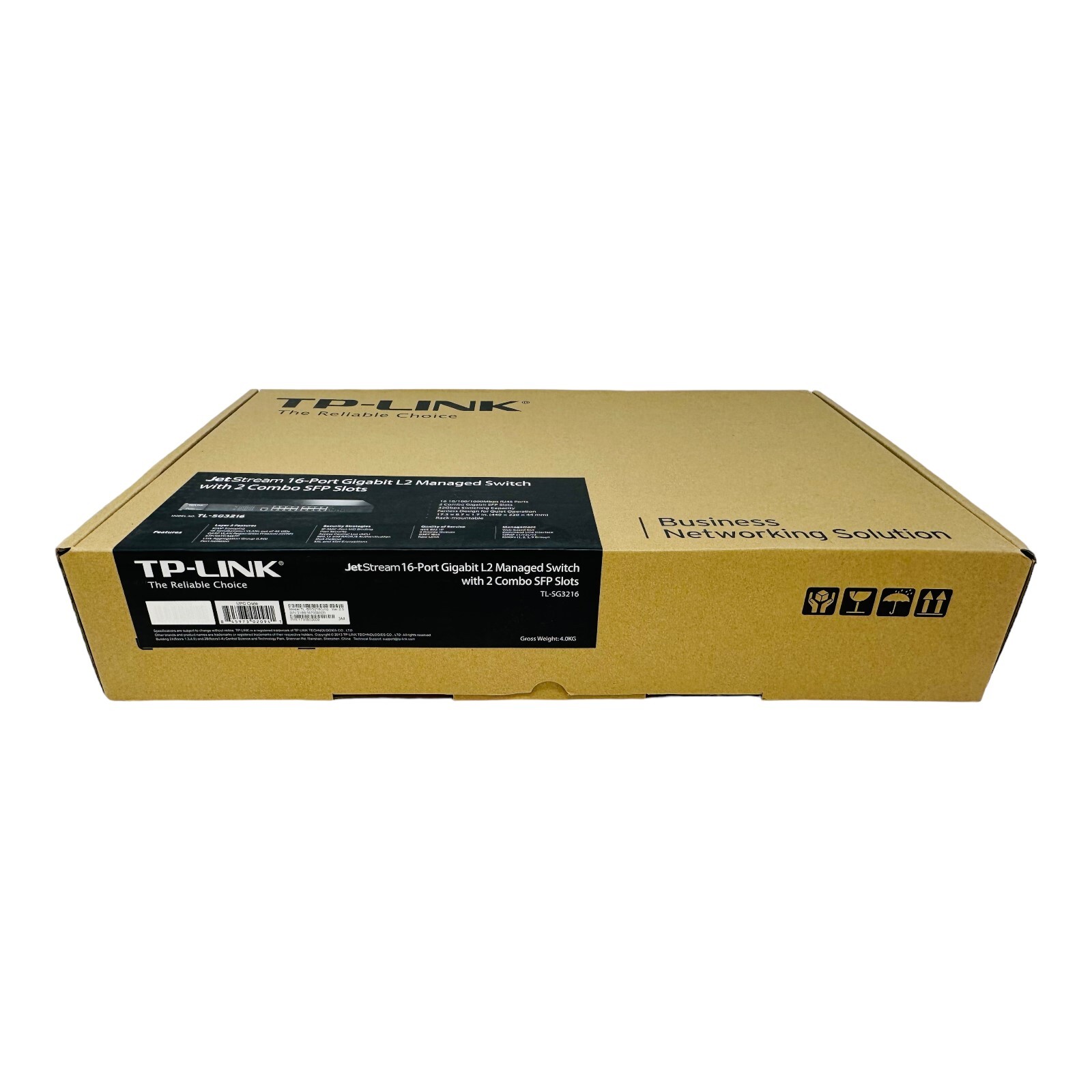TP-LINK TL-SG3216 (UN) VER. 2.0 JetStream 16-PORT GIGABIT L2 MANAGED SWITCH NOS