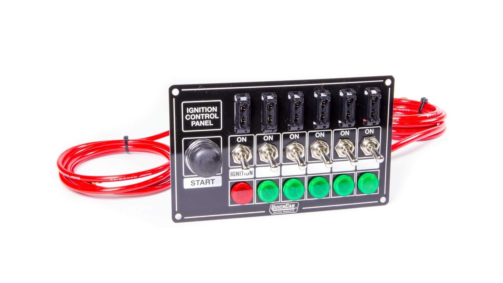 Quickcar Racing Products 50-864 Ignition Panel Blk Fusedw/Start But. & Lights