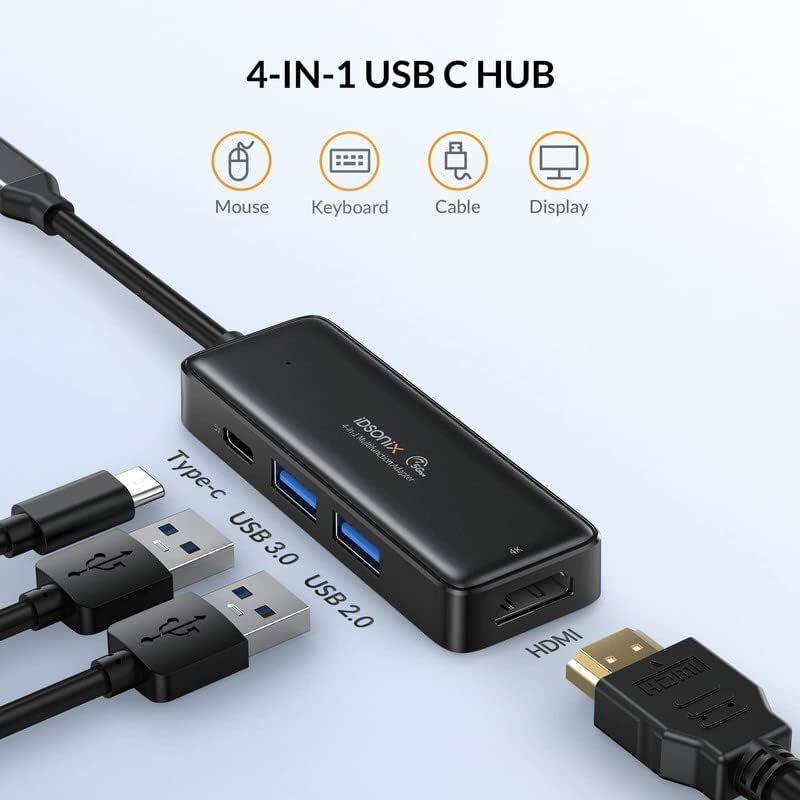 iDsonix USB-C Multiport USB Hub with 4K HDMI USB 3.0 5Gbps for MacBook Laptop US