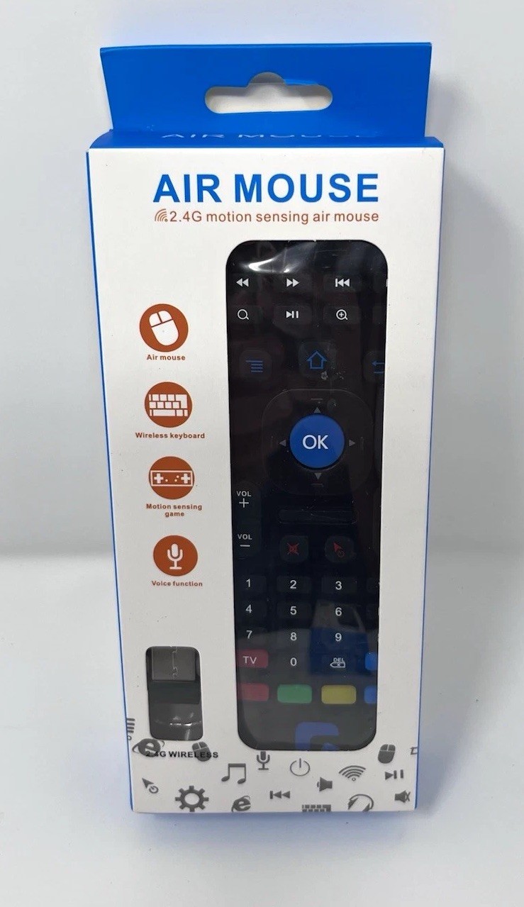 Air Mouse 2.4G Wireless Remote Control w/ Voice Control, Black, 10m+