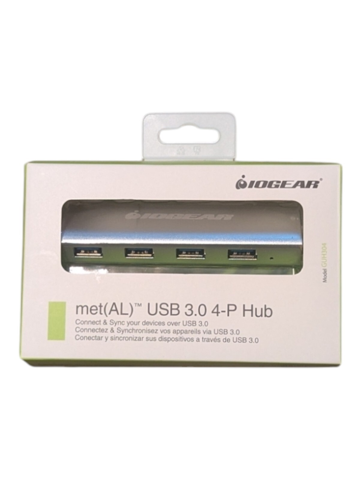IOGEAR Met(AL) USB 3.0 4-Port Hub -  GUH304 - No Power, New-in-box