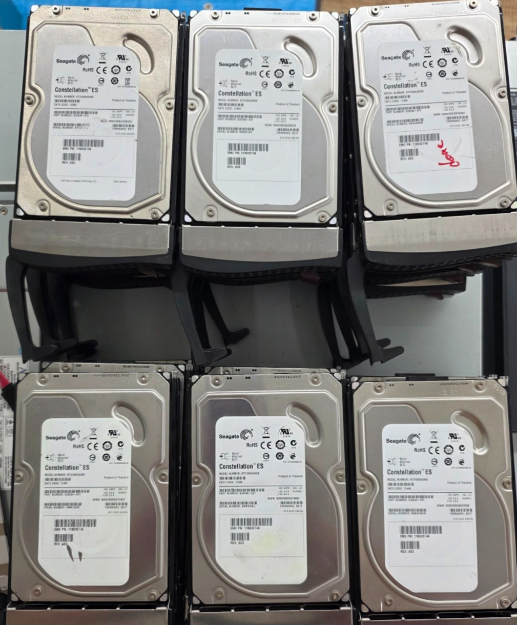 Lot of Seagate Constellation ST31000424SS 3TB 7.2K SAS 6Gbps 3.5" HDD