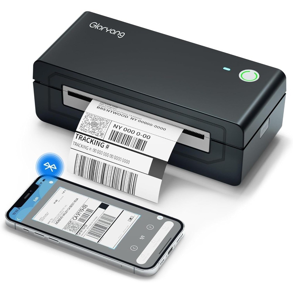 Wireless Bluetooth Thermal Shipping Label Printer 4x6 Inkless Label Machine for