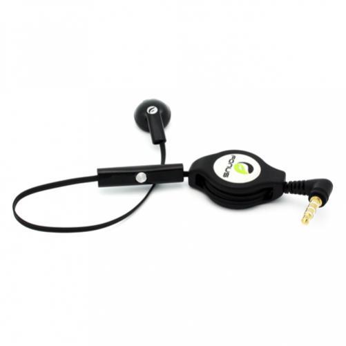 RETRACTABLE HEADSET MONO HANDSFREE EARPHONE MIC SINGLE T6Q For PHONES & TABLETS