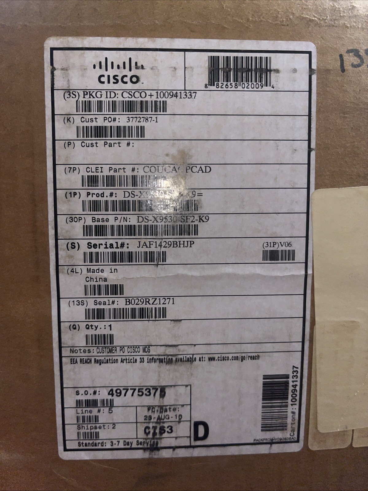 CISCO/MDS 9500 Series Supervisor-2 Module / DS-X9530-SF2-K9 Sealed