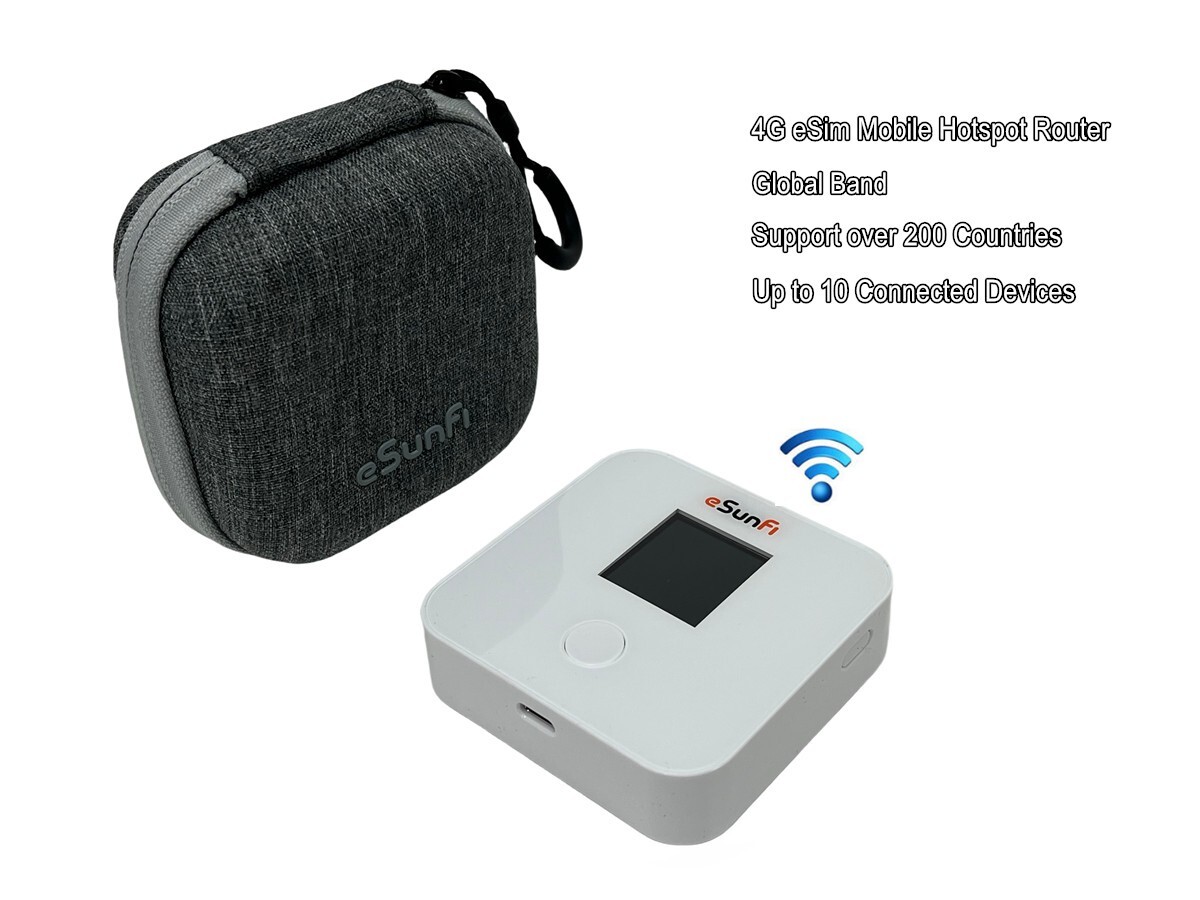 Sunhans eSunFi 4G LTE Portable WiFi Mobile Hotspot Router, 10 Connected Devices