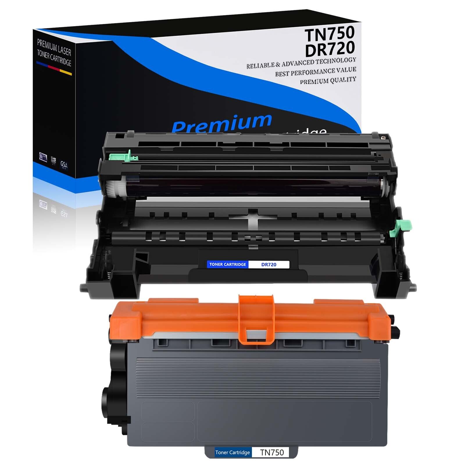 1PK TN750 Toner Cartridge +1PK DR720 Drum for Brother MFC-8510DN 8710DW 8110DN