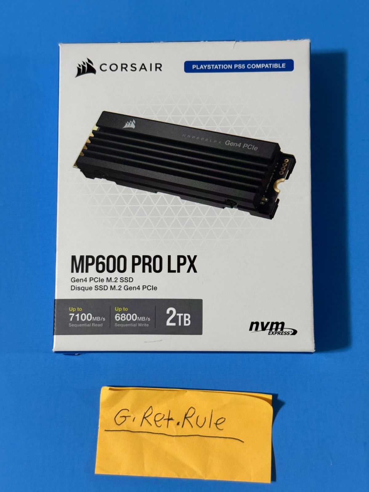CORSAIR MP600 PRO LPX 2TB Internal SSD PCIe Gen 4 x4 NVMe M.2 w/Heatsink PS5