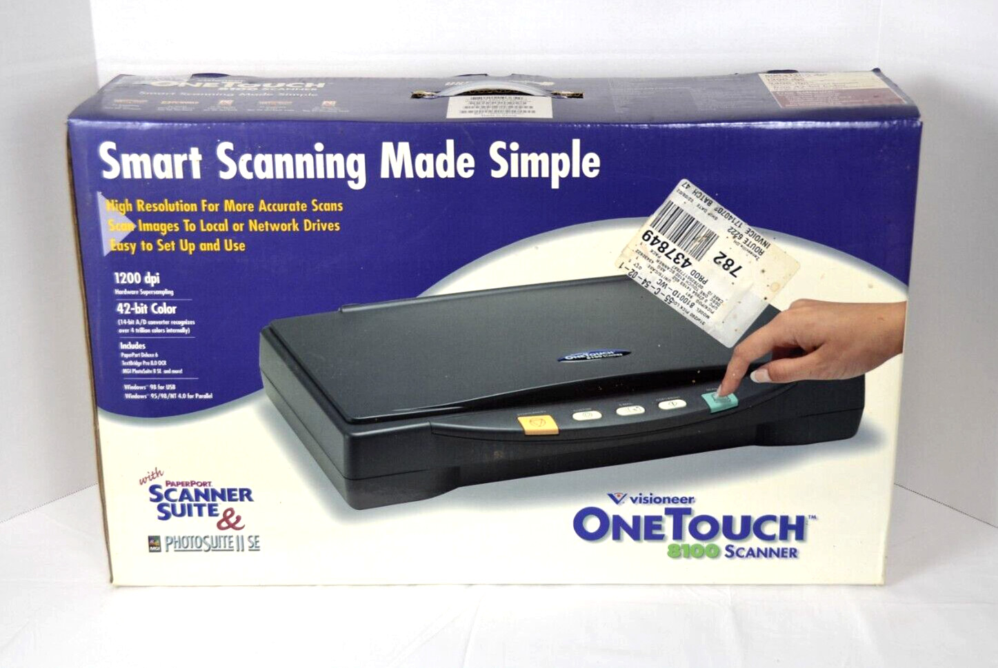 VISIONEER ONE TOUCH  8100 SCANNER - NEW