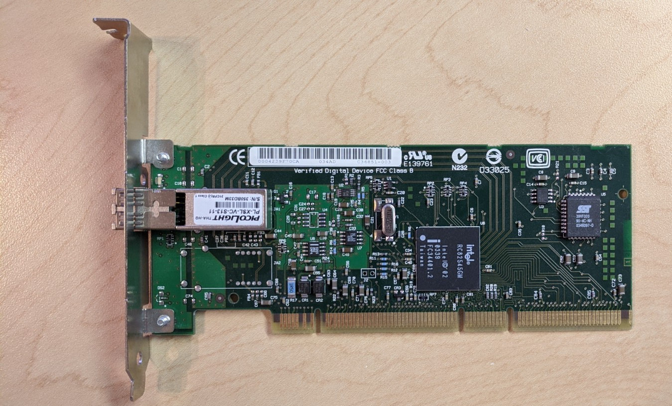 Intel PRO/1000 MF PCI-X Fiber-optic Gigabit Server Adapter D33025