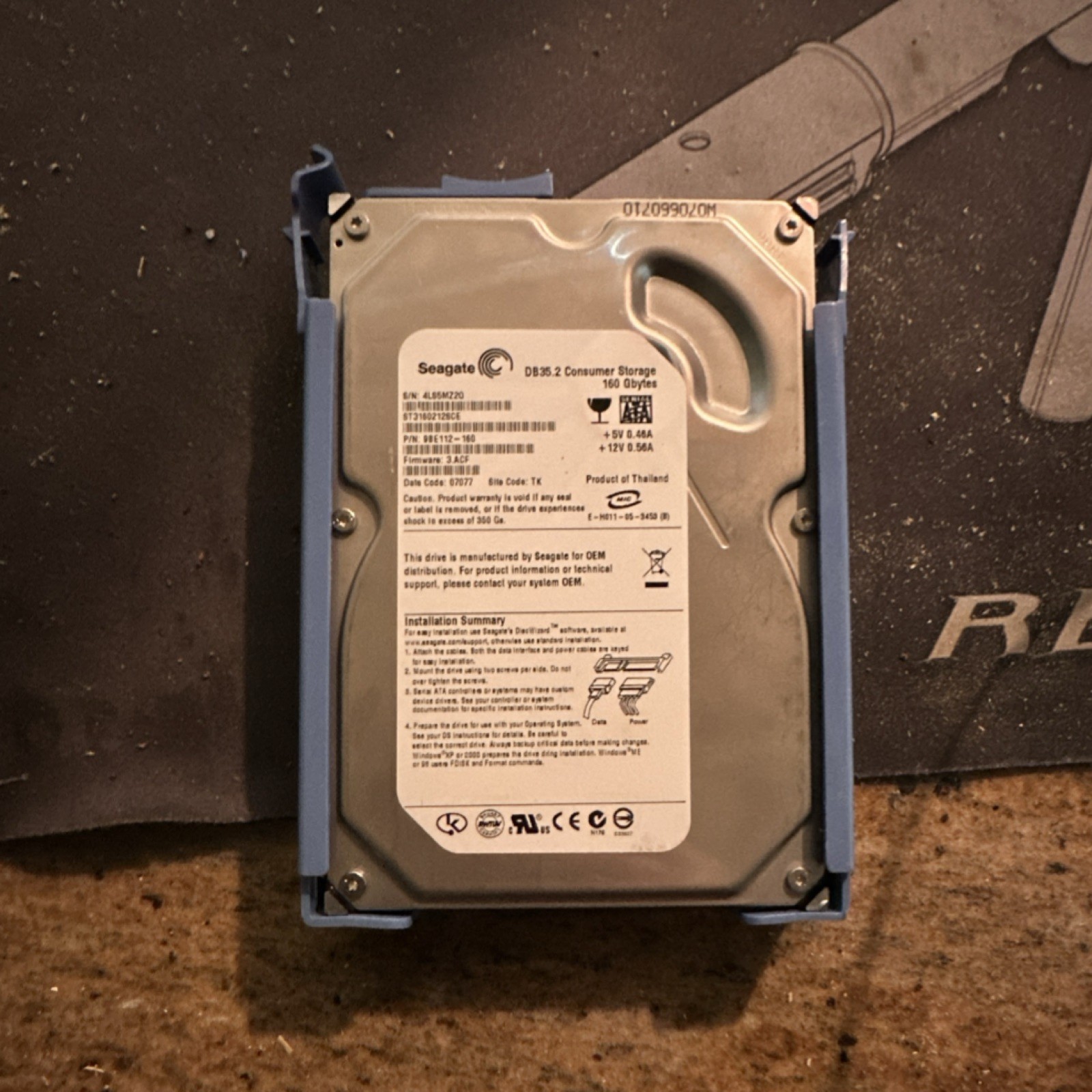 Seagate DB35.2 160GB 3.5" Internal HDD ATA 7200RPM 2MB Cache Silver