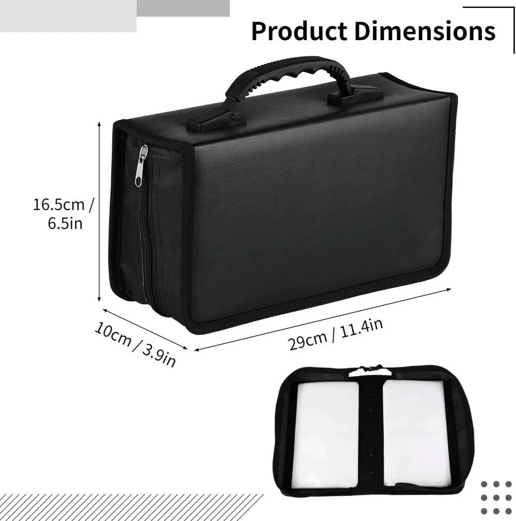 128/400 Disc CD/DVD Wallet Binder Book Sleeves Storage Bag Carrying Case