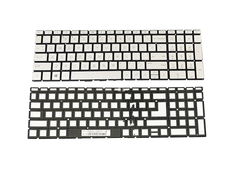 NEW HP 17-by1062st 17-by1055cl 17-by1082cl 17-by1955cl Silver Keyboard Backlit