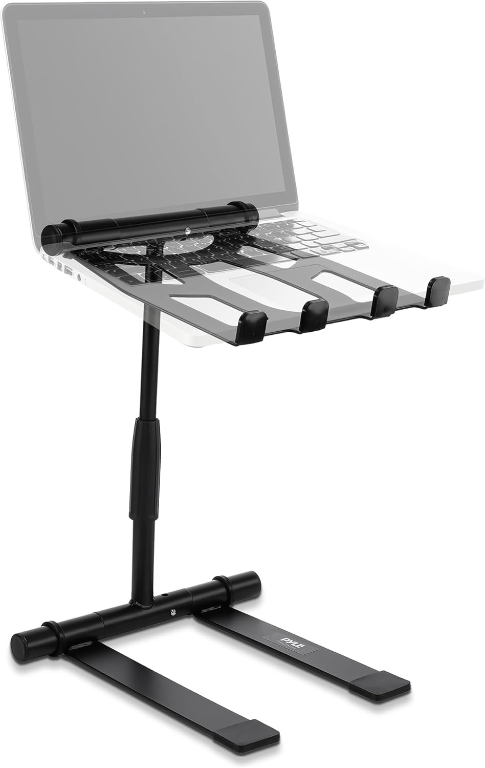 Pyle Portable Folding Laptop Stand - Standing Table with Adjustable Angle, Folda