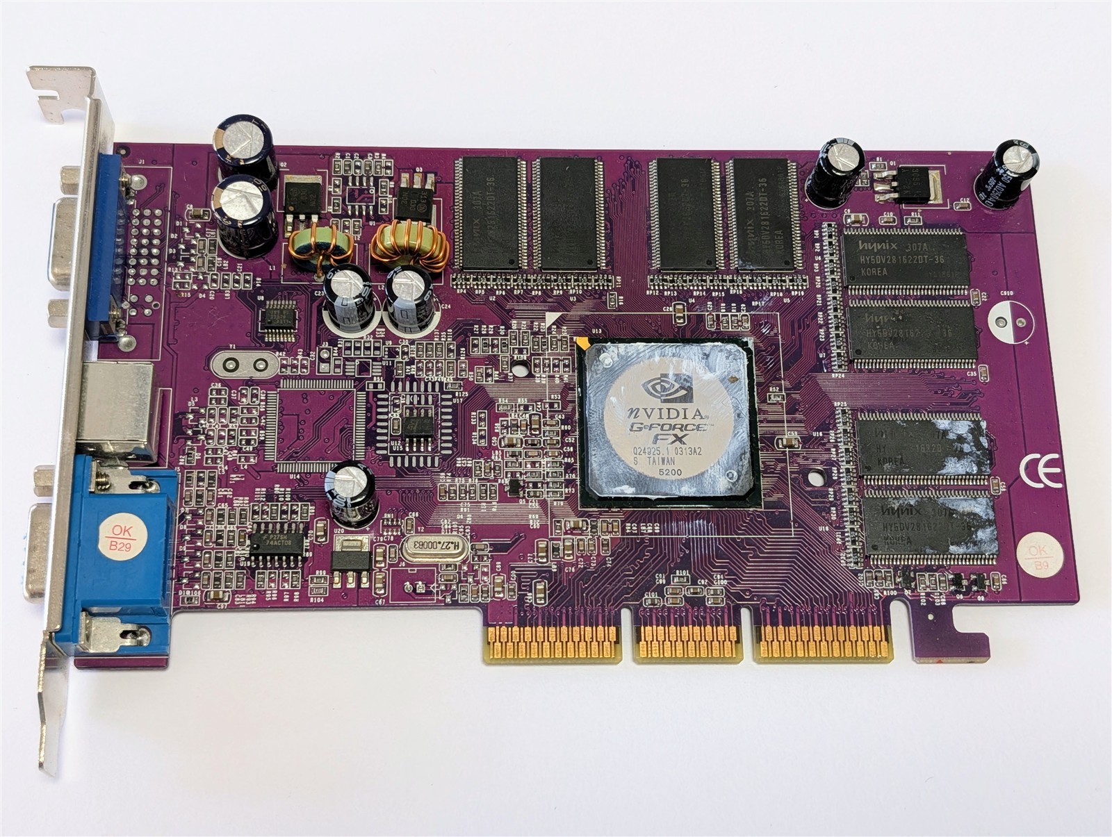PNY GeForce FX 5200 128MB AGP Graphics Card VCGFX52APB Missing Heatsink Parts