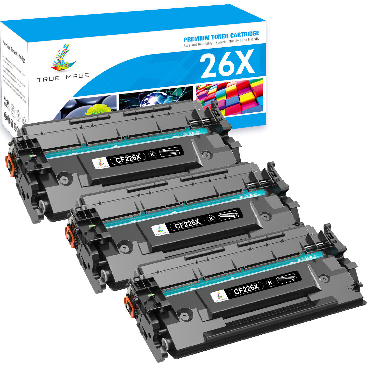 3 PK Compatible CF226X 26X Toner Cartridge for HP Lasejet Printer Pro MFP M426dw