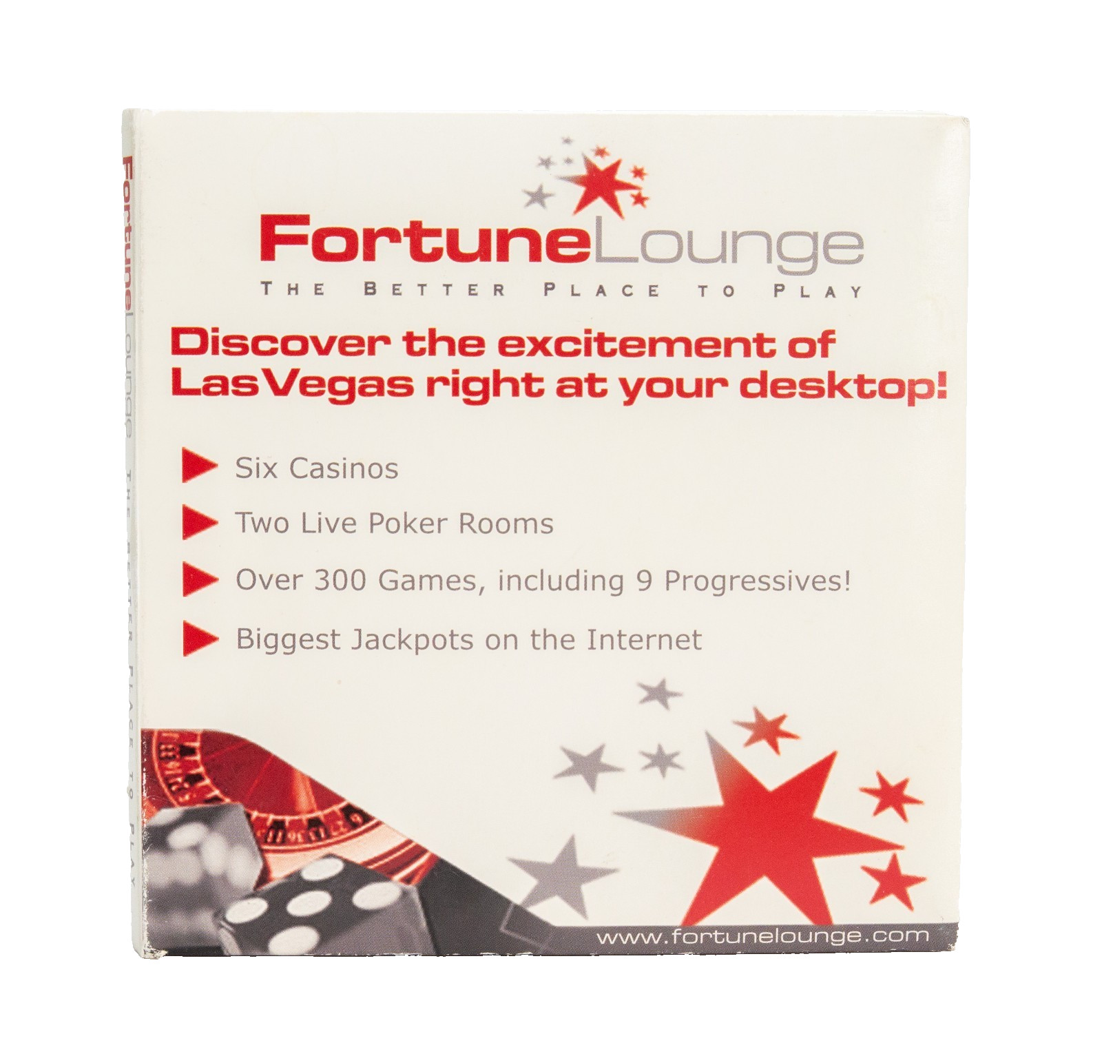 Fortune Lounge Casino PC CD ROM Vintage Gambling Software Players Guide Windows