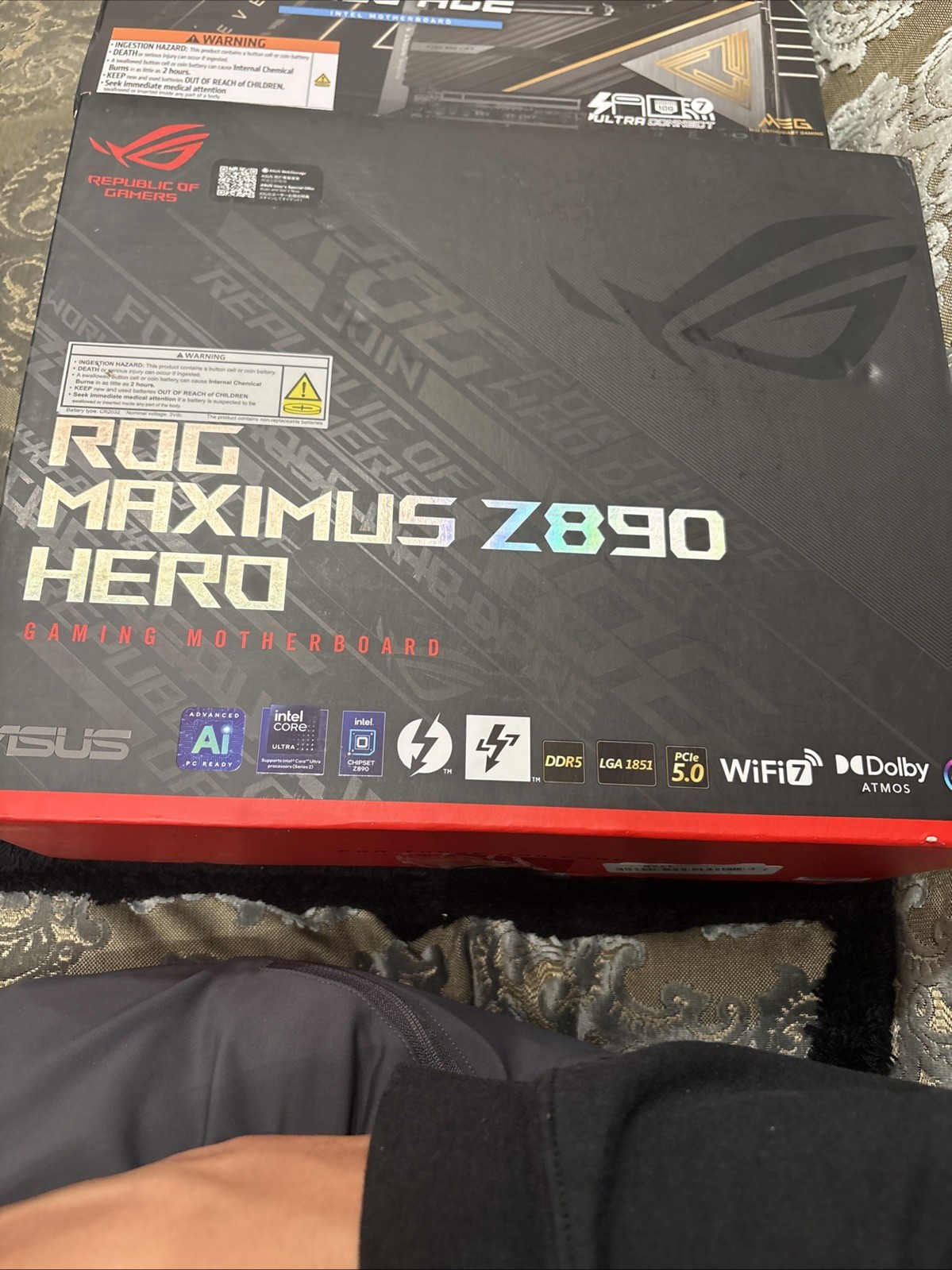Azus Gaming Motherboard Maximus Z890 Hero Open Box Never Used ROG