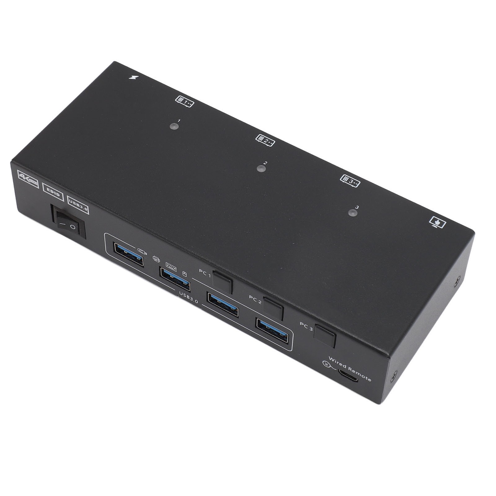 USB3.0 HD Multimedia Interface KVM Switch 2 Monitors 3 Computers 4K At 60Hz HD