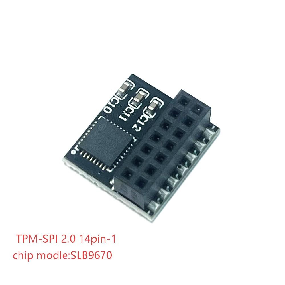 TPM 2.0 14pin SPI SLB9670 Security Module for ASUS PRIME A520M-K |PRIME A520M-E