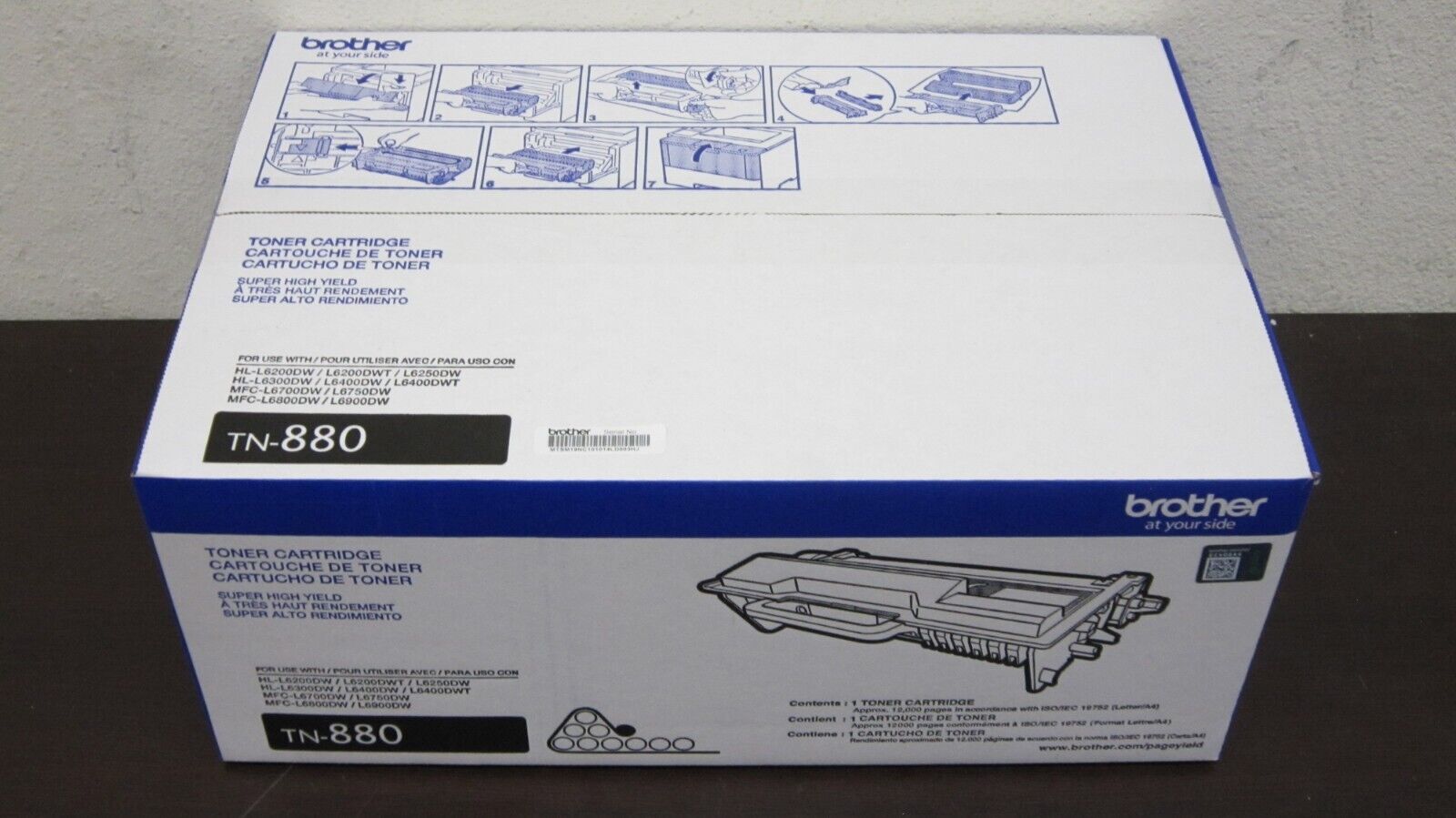 Genuine OEM Brother TN-880 Black Toner Cartridge MFC-L6700DW NEW Sealed Box