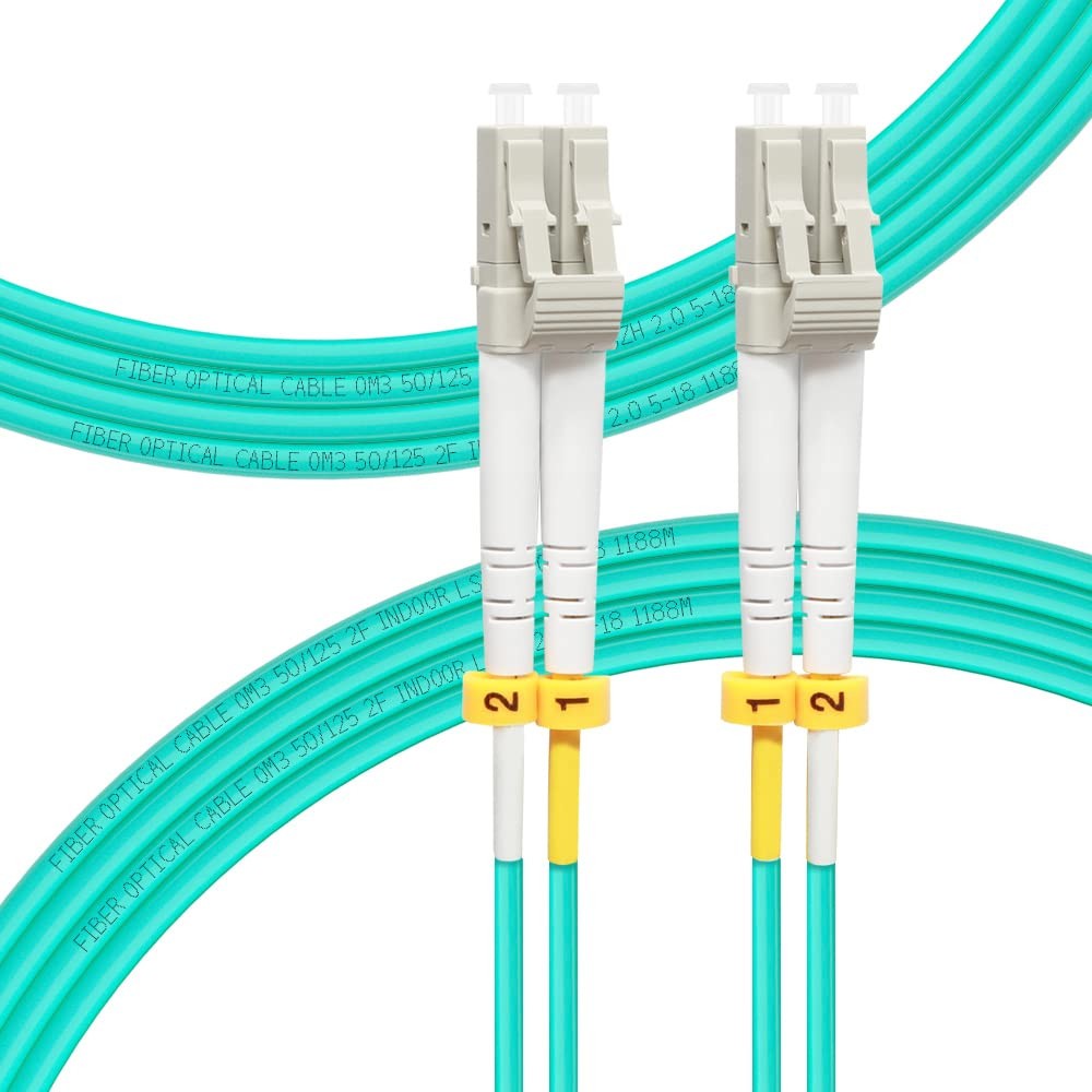 4 Pack LC to LC Multimode Duplex Fiber Patch Cable OM3 3M  10ft long , 10GB   ⚡