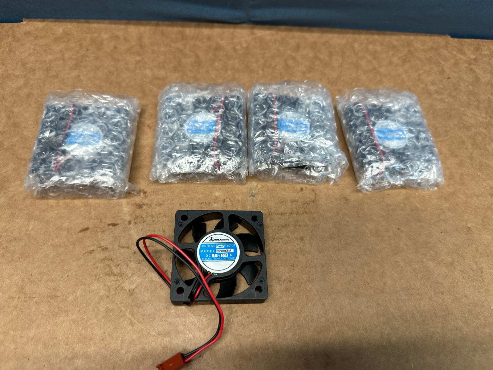 5 Pack Innovative 5V 0.18A Brushless DC Fan BS501005M 50X50X10mm 2 Wire
