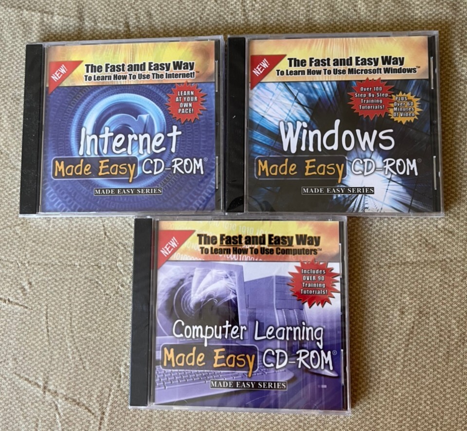 CD-ROM: COMPUTER LEARNING Made Easy, WINDOW Made Easy, INTERNET Made Easy  3 CD 