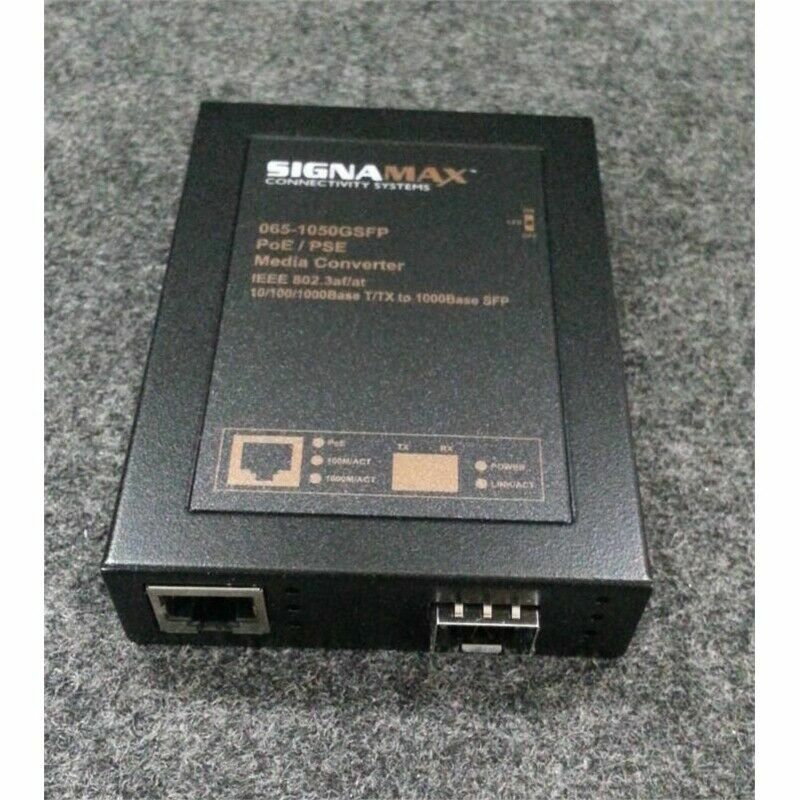 Signamax 065-1050GSFP PoE Media Converter 10/100/1000BaseT/TX To 1000Base SFP